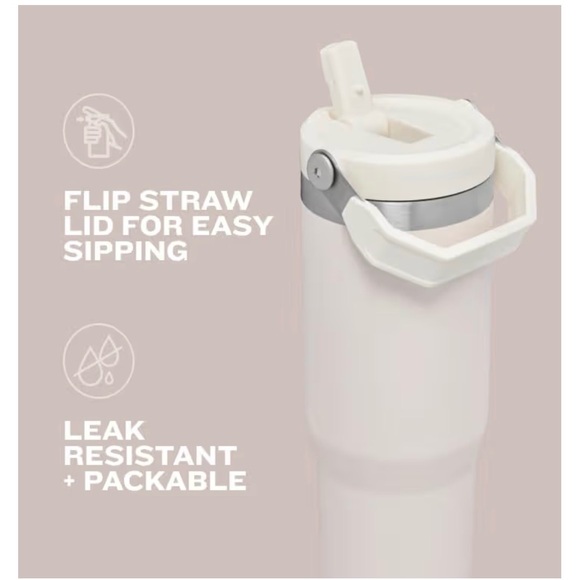 Stanley Flip Straw Tumbler | 30 Oz | Pomelo | Insulated Stainless Steel - Picture 5 of 6
